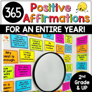 Preview of Positive Affirmations for Children Mirror Notes: Words of Affirmation Station