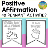 Positive Affirmations Self-Talk Pennant Coloring Activitie