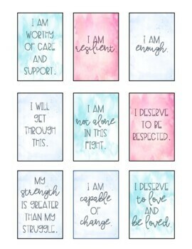 Positive Affirmations Set: Poster, Take What You Need & Flashcards