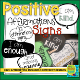 Positive Affirmations Signs | Speech Bubbles | Photo Props | SEL