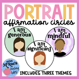 Positive Affirmations Station People Portrait Circles- Boho, Rainbow, Retro