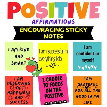 Positive student sticky notes