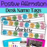 Positive Affirmations Themed SEL Desk Name Tags