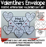 Positive Affirmations Valentine's Day Envelope With Heart 
