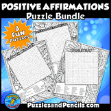 Positive Affirmations Word Search Puzzles with Coloring BU