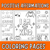 affirmations for a positive mindset | coloring sheet - Pin