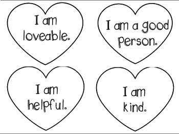 Positive Affirmations Cards Heart Edition | TPT