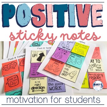 Preview of Positive Affirmations for Kids - printable Sticky notes for kids- Growth Mindset
