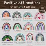 Positive Affirmations for Self-Love with Colorful Rainbows