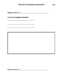 Positive Attention & Negative Attention worksheet and role play