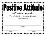 Positive Attitude Character Award