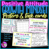 Positive Attitude Growth Mindset Task Cards, Posters and C