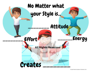 Preview of Positive Attitude Worksheet  (All Male Version)