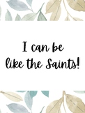 Positive Attributes Posters -Catholic Saints