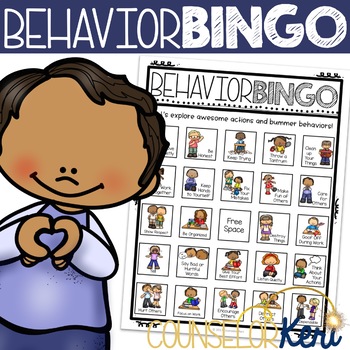 Preview of Positive Behavior Activity: Behavior Bingo Counseling Game 