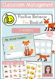 Positive Behavior Booklet - Classroom Management - Foxes
