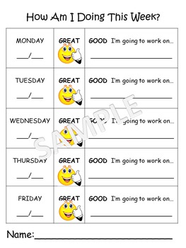 Preschool Good Behavior Chart