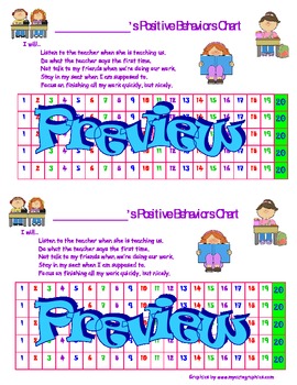 Preview of Positive Behavior Chart