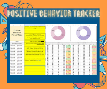 Preview of Positive Behavior Classroom Digital Tracking Sheet