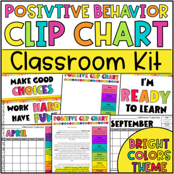 Positive Behavior Clip Chart! | Classroom Management Kit | EDITABLE