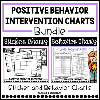 Preview of Positive Behavior Intervention Charts Bundle