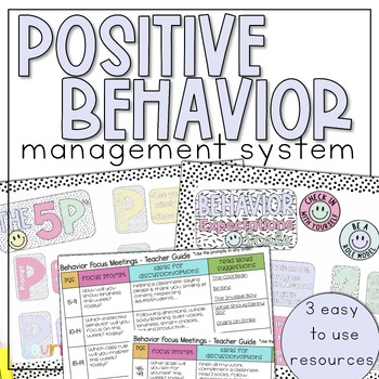 Preview of Positive Behavior Management System | Meetings, The 5 P's, Expectations Scale