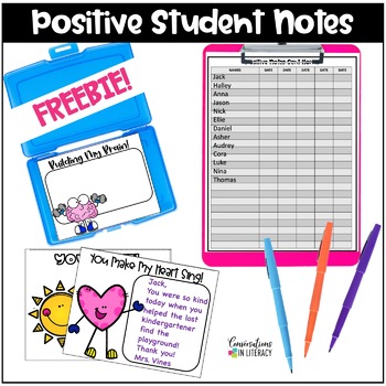 Preview of Positive Behavior Notes Home To Parents Free - Back To School
