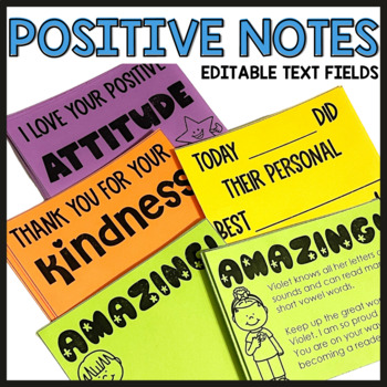 Preview of Positive Behavior Notes Home from School