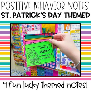 Preview of Positive Behavior Notes | March Themed | Positive Notes Home