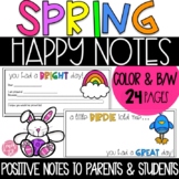 Spring Activities Positive Behavior Notes