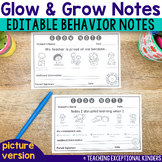 Positive Behavior Notes to Send Home | Glow and Grow Notes
