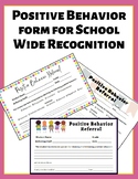School Wide Positive Behavior Office Referral Forms
