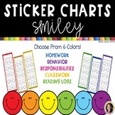 Smiley Face Emoji Sticker Charts