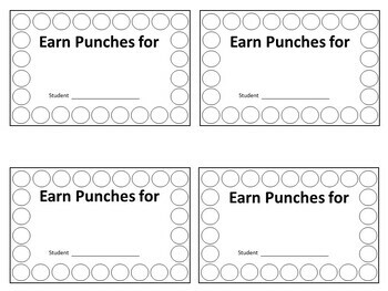 Children's Positive Reinforcement Punch Card – Simplified by Print