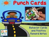 Positive Behavior Punch Cards and Reward Notes: Kids Cars