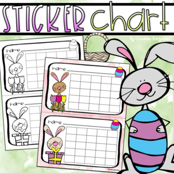 Preview of Positive Behavior Sticker Chart Reward Incentives Easter Holiday Spring Theme