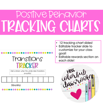 Positive Behavior Tracking Charts by MrsColorfulClassroom | TPT