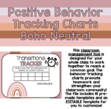 Positive Behavior Tracking Charts: Boho Neutral