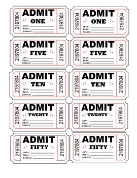 Positive Behaviour Tickets by Educational Creations by Courtney Dubienski