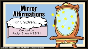 Preview of Positive Body Image - "Mirror Exercises"  Workbook for Children