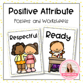 Positive Character Trait Posters and Worksheets for Behavi