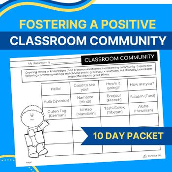 Preview of Positive Classroom Community {Social Emotional Learning & Morning Meeting}