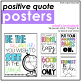 Positive Classroom Quote Posters | Bright | Black and White