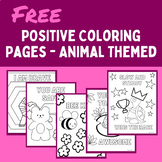 Positive Coloring Pages - Animal Themed - Printable - Ging