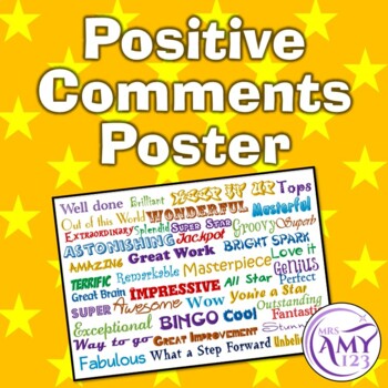 positive comments teachers poster subject