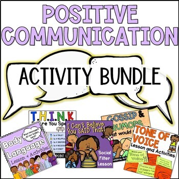 Preview of Positive Communication Activities for Group Counseling or Guidance Lessons