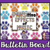 Positive Effects of Music Bulletin Board  Paw Print Theme