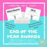 Preview of Positive End of the Year Awards - Voting Ballot and Door Sign Included! (B&W)