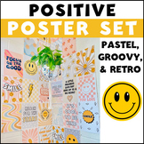 Positive & Inspirational Poster Set - Retro, Groovy, & Happy
