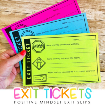 Preview of Positive Mindset Exit Tickets - Exit Slips